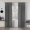 VELVI Zasłona gotowa na taśmie, 140x230cm, kolor 006 ciemny szary; antracytowy VELVI0/ZGT/006/140230/1