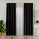 VELVI Zasłona gotowa na taśmie, 140x230cm, kolor 111 czarny VELVI0/ZGT/111/140230/1