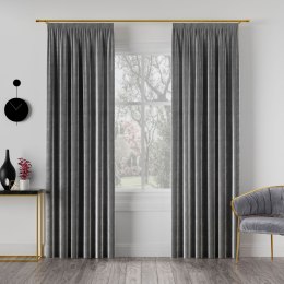 VELVI Zasłona gotowa na taśmie, 140x240cm, kolor 006 ciemny szary; antracytowy VELVI0/ZGT/006/140240/1