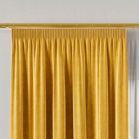 VELVI Zasłona gotowa na taśmie, 140x240cm, kolor 009 żółty VELVI0/ZGT/009/140240/1