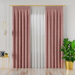 VELVI Zasłona gotowa na taśmie, 140x240cm, kolor 013 ciemny pudrowy różowy VELVI0/ZGT/013/140240/1