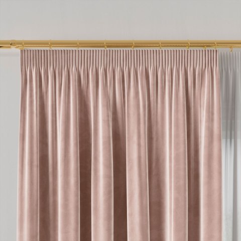 VELVI Zasłona gotowa na taśmie, 140x240cm, kolor 014 jasny różowy VELVI0/ZGT/014/140240/1