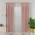 VELVI Zasłona gotowa na taśmie, 140x240cm, kolor 014 jasny różowy VELVI0/ZGT/014/140240/1