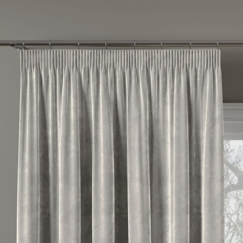 VELVI Zasłona gotowa na taśmie, 140x240cm, kolor 020 szary VELVI0/ZGT/020/140240/1