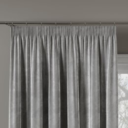 VELVI Zasłona gotowa na taśmie, 140x240cm, kolor 022 chłodny szary VELVI0/ZGT/022/140240/1