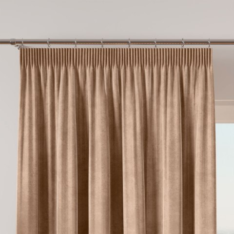 VELVI Zasłona gotowa na taśmie, 140x250cm, kolor 001 ciemny beżowy VELVI0/ZGT/001/140250/1