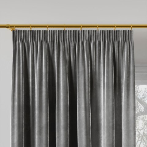 VELVI Zasłona gotowa na taśmie, 140x250cm, kolor 006 ciemny szary; antracytowy VELVI0/ZGT/006/140250/1