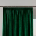 VELVI Zasłona gotowa na taśmie, 140x250cm, kolor 010 ciemny zielony; butelkowy VELVI0/ZGT/010/140250/1