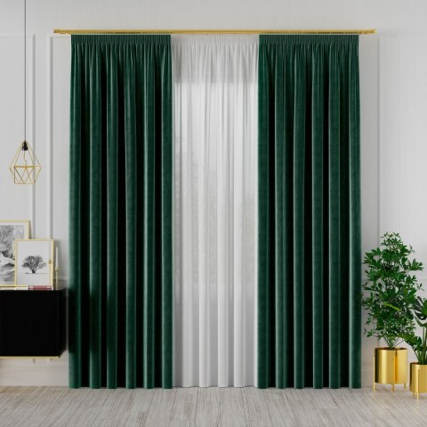 VELVI Zasłona gotowa na taśmie, 140x250cm, kolor 012 szmaragdowy zielony VELVI0/ZGT/012/140250/1