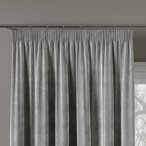 VELVI Zasłona gotowa na taśmie, 140x250cm, kolor 022 chłodny szary VELVI0/ZGT/022/140250/1