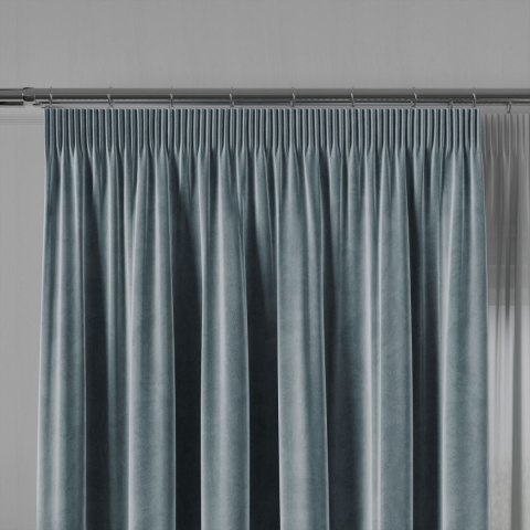 VELVI Zasłona gotowa na taśmie, 140x250cm, kolor 063 niebieski VELVI0/ZGT/063/140250/1