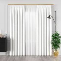 VELVI Zasłona gotowa na taśmie, 140x250cm, kolor 101 biały VELVI0/ZGT/101/140250/1