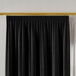 VELVI Zasłona gotowa na taśmie, 140x250cm, kolor 111 czarny VELVI0/ZGT/111/140250/1