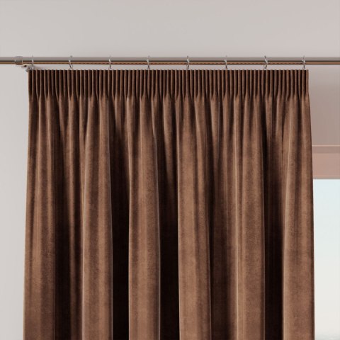 VELVI Zasłona gotowa na taśmie, 140x260cm, kolor 002 brązowy VELVI0/ZGT/002/140260/1