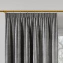 VELVI Zasłona gotowa na taśmie, 140x260cm, kolor 006 ciemny szary; antracytowy VELVI0/ZGT/006/140260/1