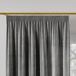 VELVI Zasłona gotowa na taśmie, 140x260cm, kolor 006 ciemny szary; antracytowy VELVI0/ZGT/006/140260/1