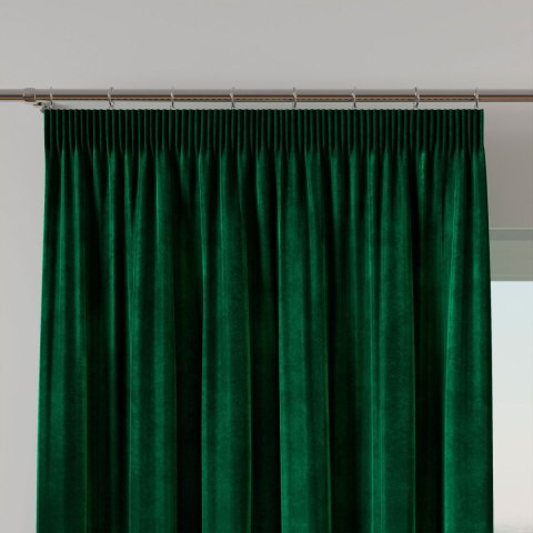 VELVI Zasłona gotowa na taśmie, 140x260cm, kolor 010 ciemny zielony; butelkowy VELVI0/ZGT/010/140260/1