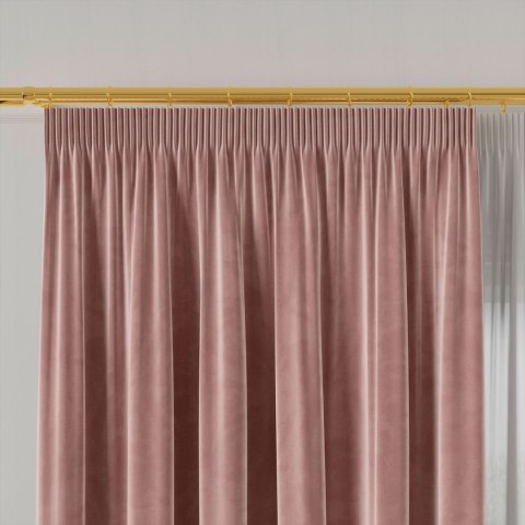 VELVI Zasłona gotowa na taśmie, 140x260cm, kolor 013 ciemny pudrowy różowy VELVI0/ZGT/013/140260/1