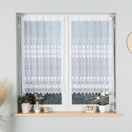 Zazdrostka żakardowa ze wzorem pasowym, wys. 110cm, kolor biały 018960/000/001/000110/1