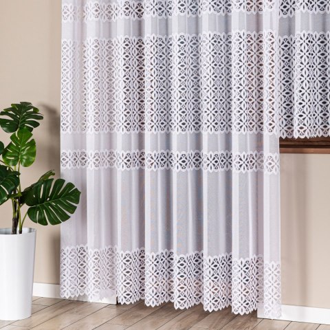 ADRIANNA Firanka żakardowa gotowa na prosto, 250x300 cm, kolor biały 018869/FBP/001/300250/1