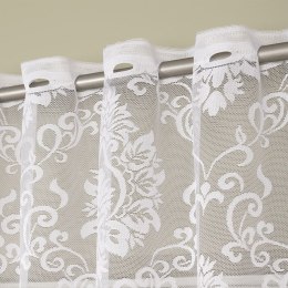 APOLONIA Firanka żakardowa gotowa na prosto, 230x140cm, kolor biały 022702/FBP/001/140230/1