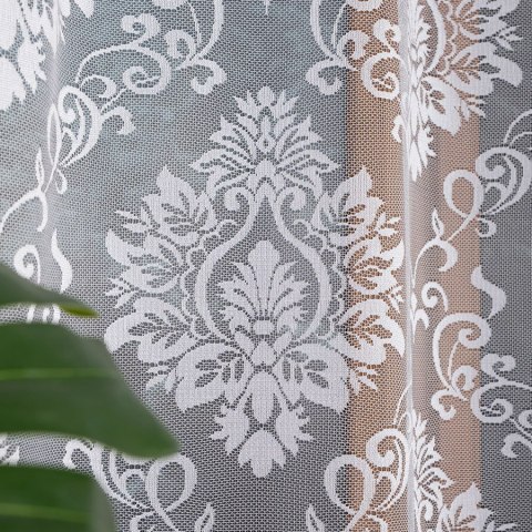 APOLONIA Firanka żakardowa gotowa na prosto, 250x140 cm, kolor biały 022702/FBP/001/140250/1