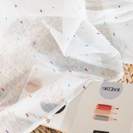 AURA Firana gotowa na przelotkach, 250x140cm, kolor biały 627041/FGP/001/140250/1