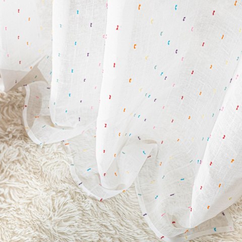 AURA Firana gotowa na przelotkach, 250x140cm, kolor biały 627041/FGP/001/140250/1