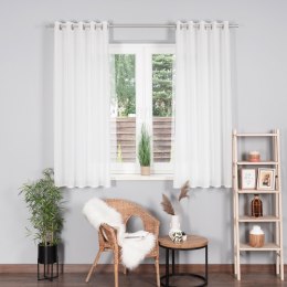 BASIC Zasłona gotowa na przelotkach (srebro chrom), 170x145cm, kolor 010 biały TD0005/ZGP/010/145171/1