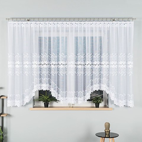 BASTIA Firanka żakardowa gotowa, 160x600cm, kolor biały 648107/FBL/001/600160/1