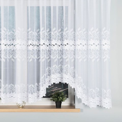 BASTIA Firanka żakardowa gotowa, 160x600cm, kolor biały 648107/FBL/001/600160/1