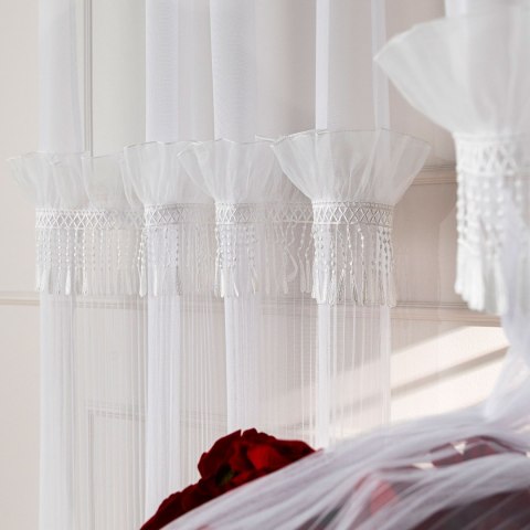 EGRET Firana gotowa na przelotkach, 250x140cm, kolor biały 626077/FGP/001/140250/1