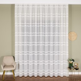 Firana fantazyjna z ołowianką, wys. 300cm, kolor 002 offwhite 330068/OLO/002/000300/1