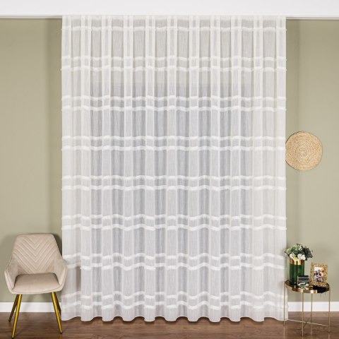 Firana fantazyjna z ołowianką, wys. 300cm, kolor 002 offwhite 330068/OLO/002/000300/1