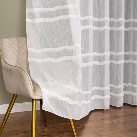 Firana fantazyjna z ołowianką, wys. 300cm, kolor 002 offwhite 330068/OLO/002/000300/1