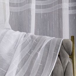 Firanka fantazyjna z ołowianką, wys. 300cm, kolor 002 biały ze srebrną nitką 001888/OLO/002/000300/1