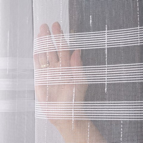 Firanka fantazyjna z ołowianką, wys. 300cm, kolor 004 biały z białą nitką 001888/OLO/004/000300/1