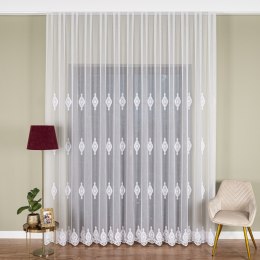 Firanka haftowana pasowa, wys. 285cm, kolor biały FH0030/768/001/000285/1