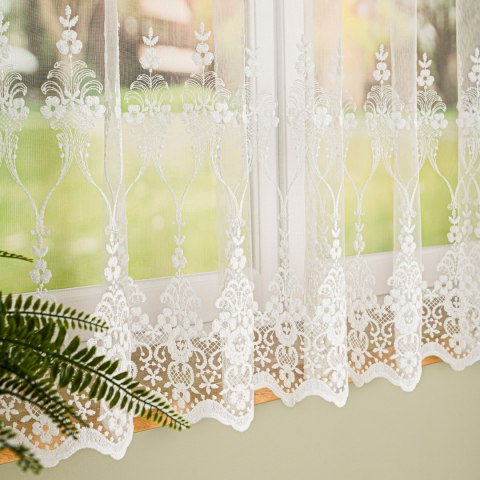 Firanka haftowana z samym dołem, wys. 170cm, kolor 010 offwhite FH0036/020/010/000170/1