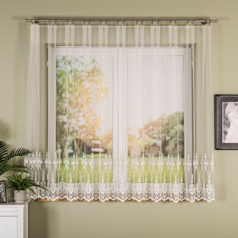 Firanka haftowana z samym dołem, wys. 170cm, kolor 010 offwhite FH0036/020/010/000170/1