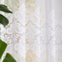 Firanka żakardowa ze wzorem pasowym, wys. 155cm, kolor biały 115821/000/001/000155/1