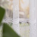 Firanka żakardowa ze wzorem pasowym, wys. 160cm, kolor biały 044288/000/001/000160/1