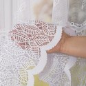 Firanka żakardowa ze wzorem pasowym, wys. 160cm, kolor biały 044288/000/001/000160/1