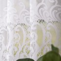 Firanka żakardowa ze wzorem pasowym, wys. 160cm, kolor biały 107871/000/001/000160/1