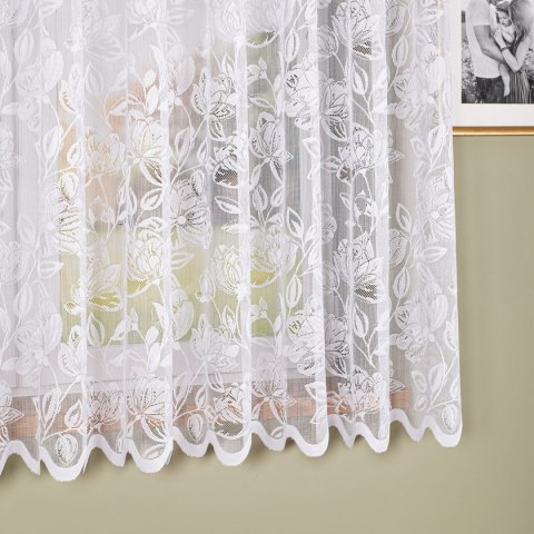 Firanka żakardowa ze wzorem po całości, wys. 170cm, kolor biały 037800/000/001/000170/1