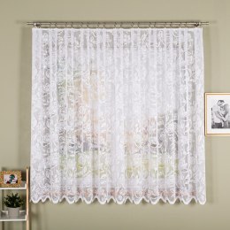 Firanka żakardowa ze wzorem po całości, wys. 170cm, kolor biały 037800/000/001/000170/1