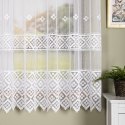 Firanka żakardowa ze wzorem po całości, wys. 175cm, kolor biały 011450/000/001/000175/1