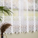 Firanka żakardowa ze wzorem po całości, wys. 175cm, kolor biały 011450/000/001/000175/1