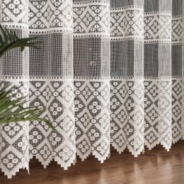 Firanka żakardowa ze wzorem po całości, wys. 250cm, kolor 025 kremowy 011450/000/025/000250/1