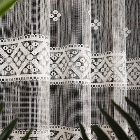 Firanka żakardowa ze wzorem po całości, wys. 250cm, kolor 025 kremowy 011450/000/025/000250/1